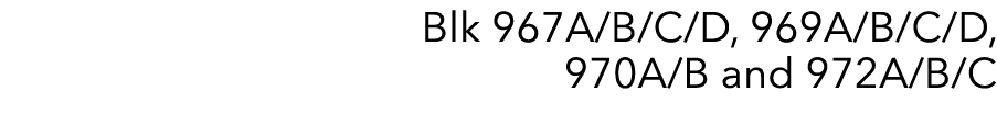 Blk 967A/B/C/D, 969A/B/C/D, 970A/B and 972A/B/C