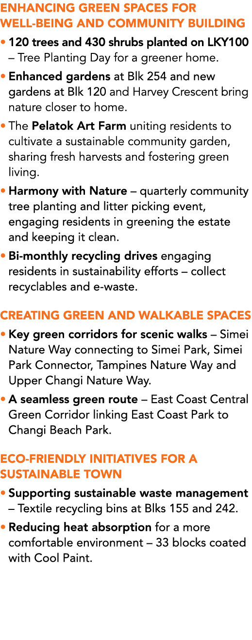 Enhancing Green Spaces for Well being and Community Building • 120 trees and 430 shrubs planted on LKY100 – Tree Plan...