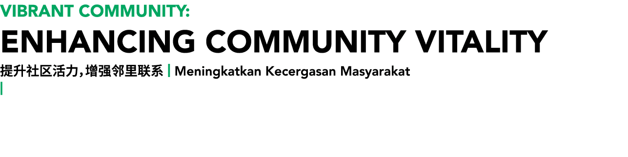 Vibrant Community: ENHANCING COMMUNITY VITALITY 提升社区活力，增强邻里联系 | Meningkatkan Kecergasan Masyarakat | 